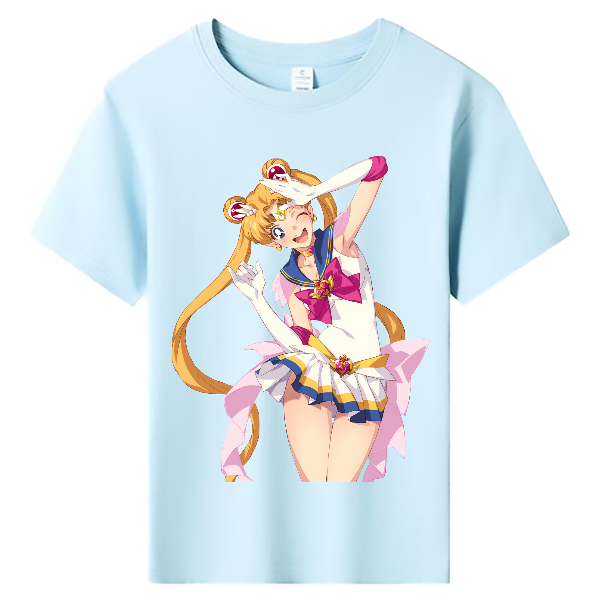 （画像用） 美少女戦士セーラームーン 月野 うさぎ つきの うさぎ Sailor Moon Tsukino Usagi 綿100％キッズTシャツ（フロントプリント）